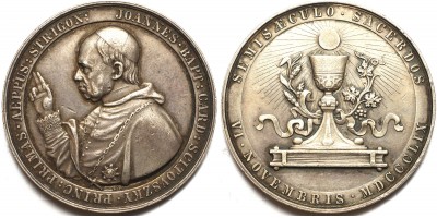 Scitovszky János esztergomi érsek 50. jubileuma 1859 ezüst emlékérem